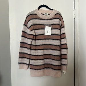 Acne Studios Karalynn Oversized Striped Mohair Knit Sweater
